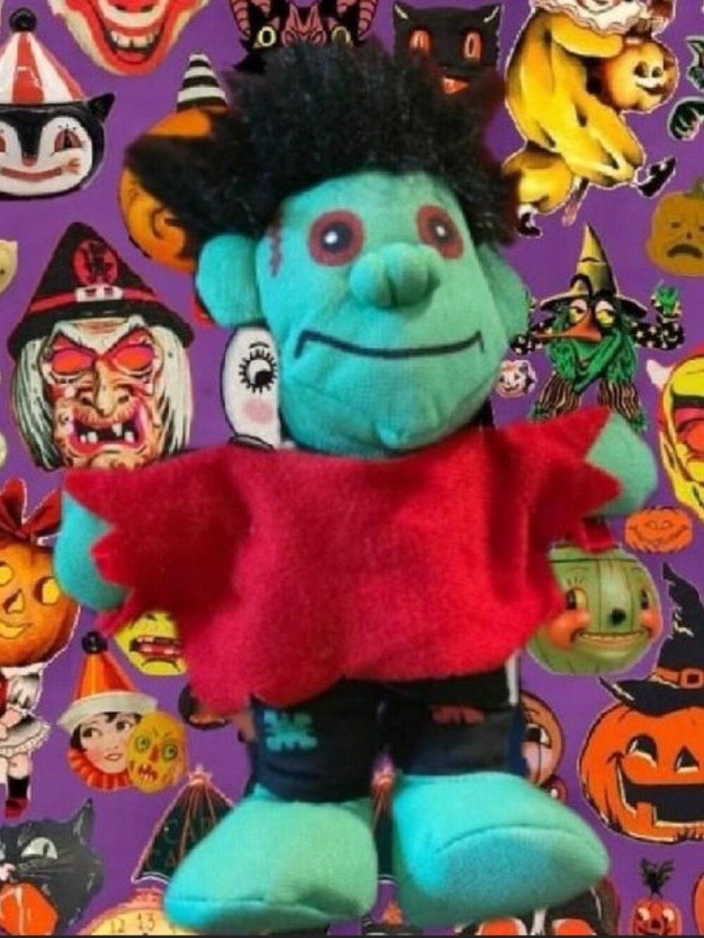 Vintage Halloween 80s 90s Soft Things Inc 8" Tall Frankenstein Monster Plush
